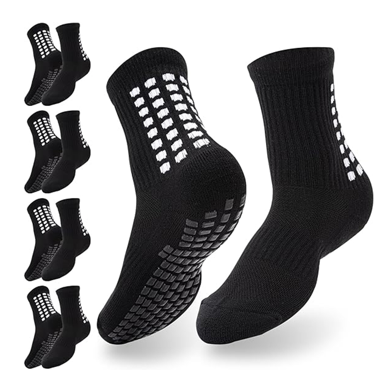 Kaus kaki sepak bola bagian bawah anti selip jacquard cerah