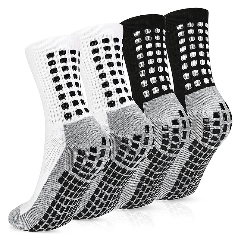 Kaus kaki sepak bola bagian bawah anti selip jacquard cerah