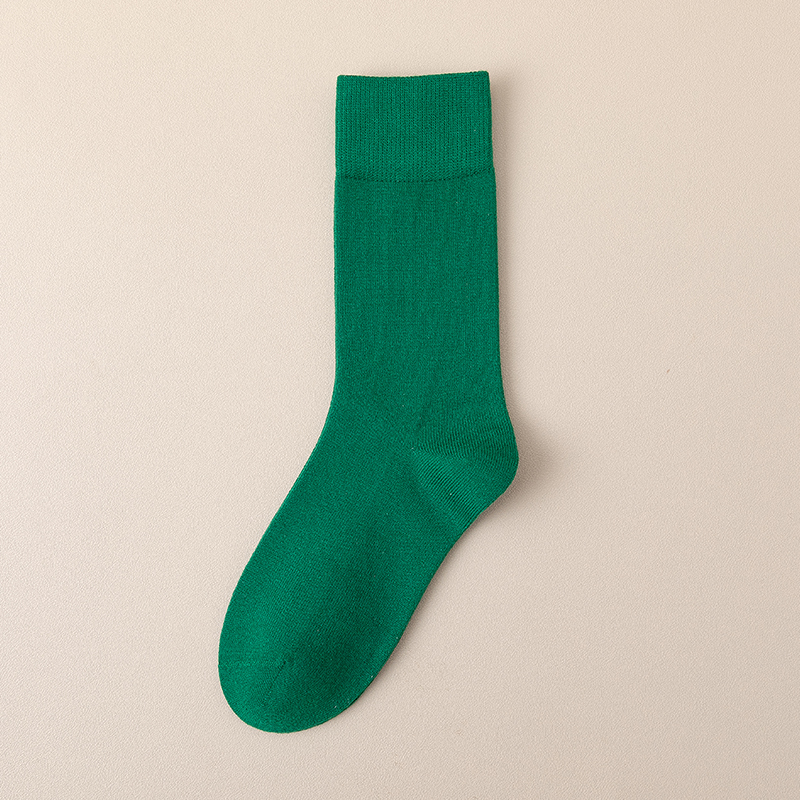 Kaus kaki setengah betis wanita warna solid
