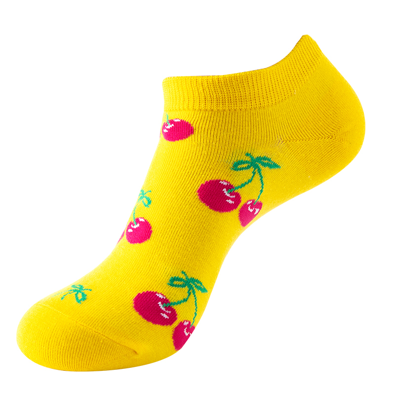 Kaus kaki perahu wanita lucu berbahan katun jacquard