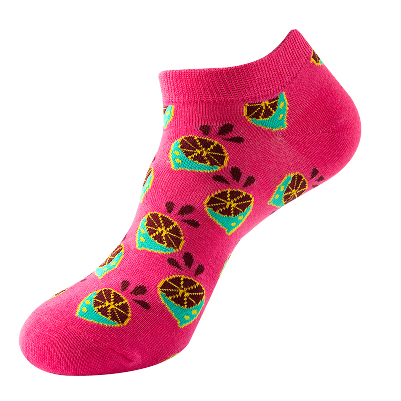 Kaus kaki perahu wanita lucu berbahan katun jacquard