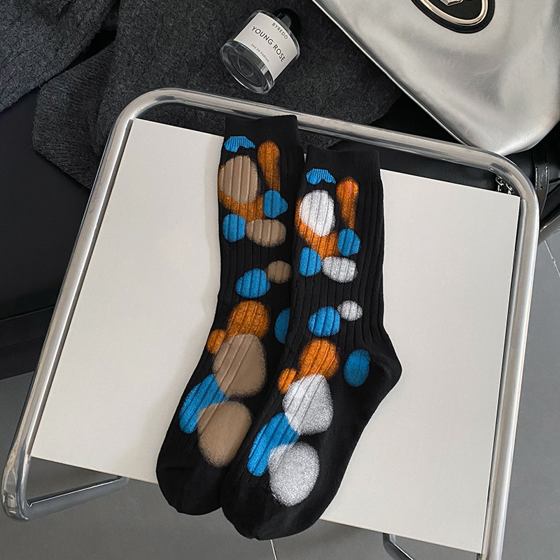 Kaus kaki polkadot warna warni