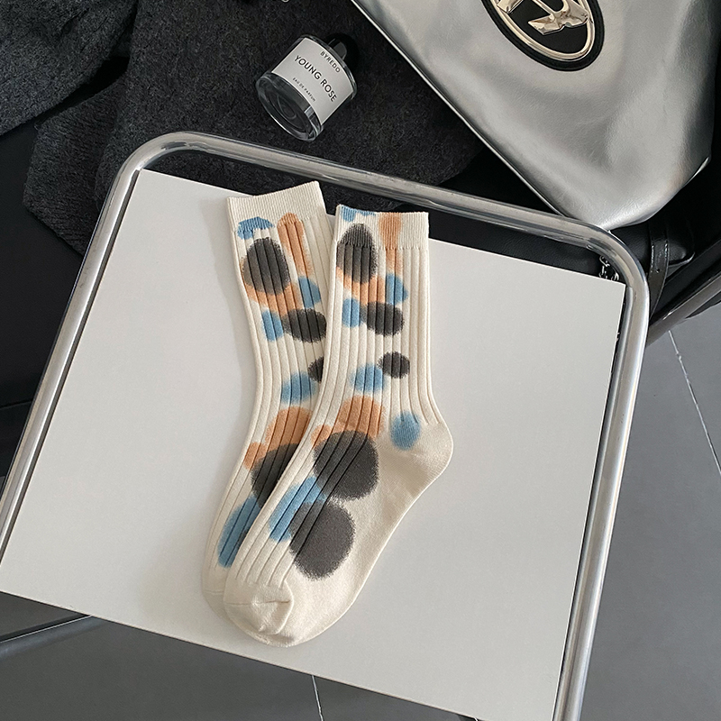 Kaus kaki polkadot warna warni