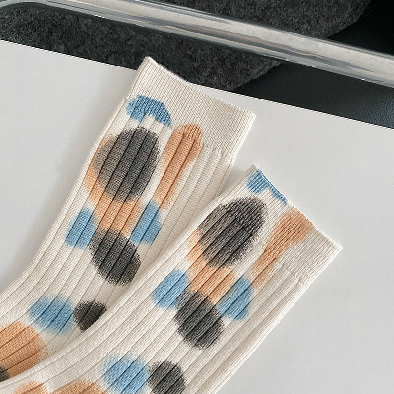 Kaus kaki polkadot warna warni