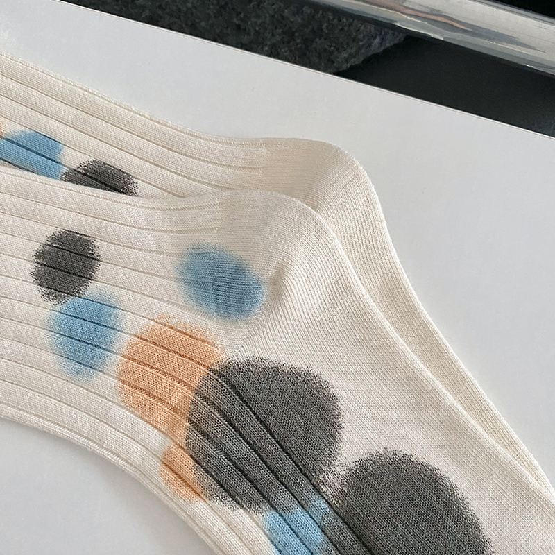 Kaus kaki polkadot warna warni