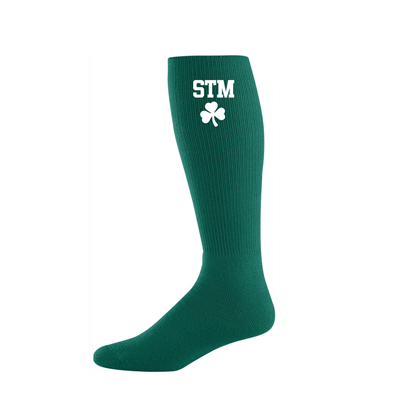 Kaus kaki tabung tengah berteknologi garis warna hot stamping