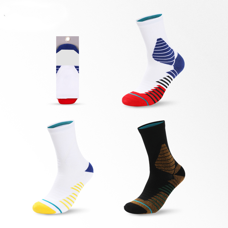 Kaus kaki terry anti-selip anti-selip yang cepat kering untuk basket