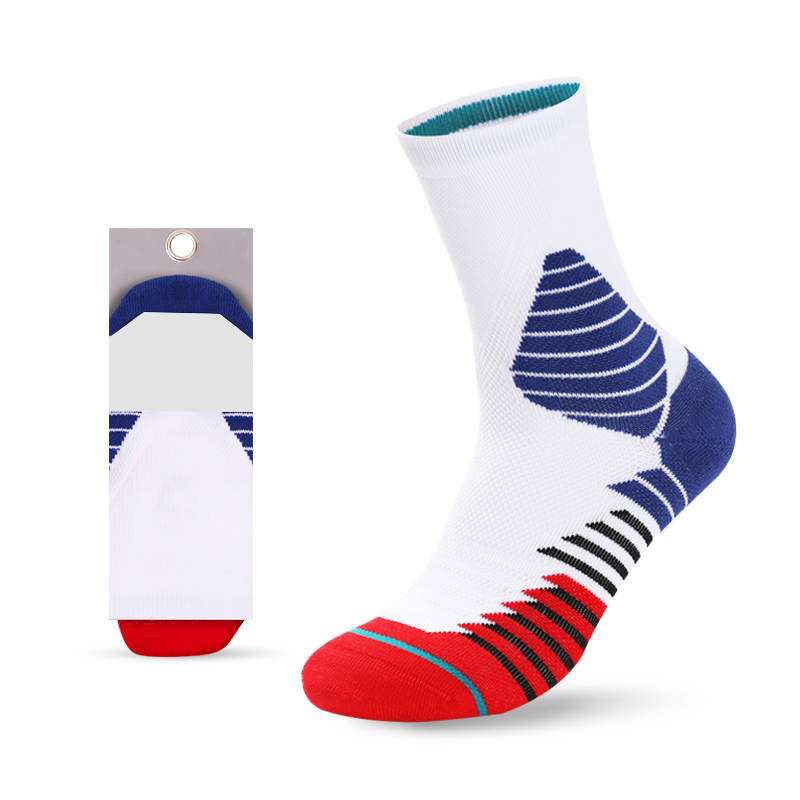 Kaus kaki terry anti-selip anti-selip yang cepat kering untuk basket