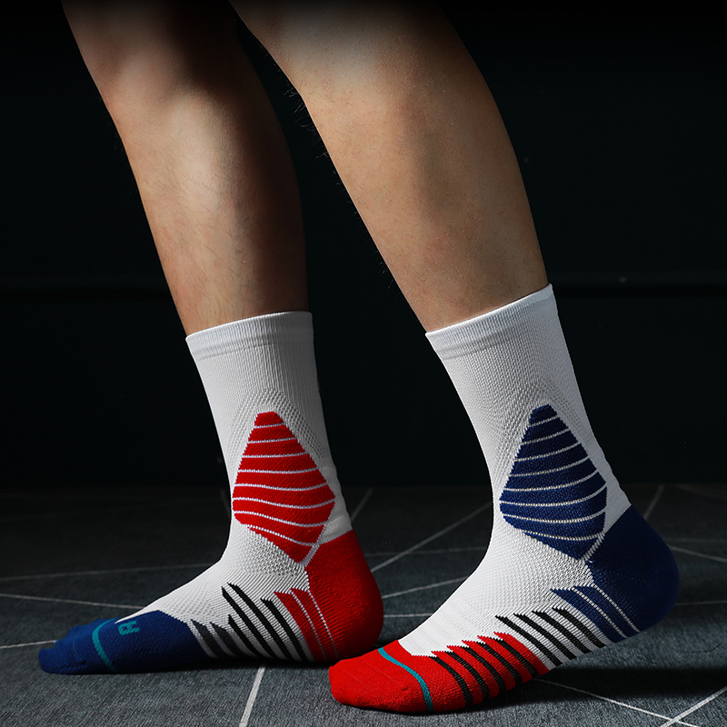 Kaus kaki terry anti-selip anti-selip yang cepat kering untuk basket