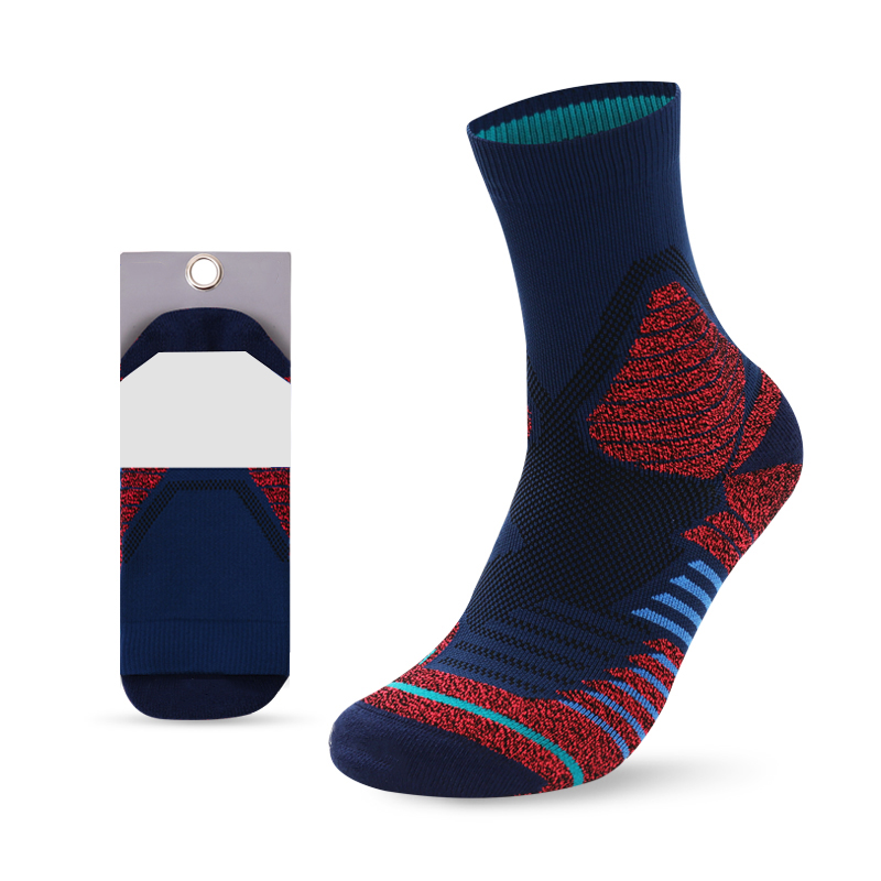 Kaus kaki terry basket jacquard cerah