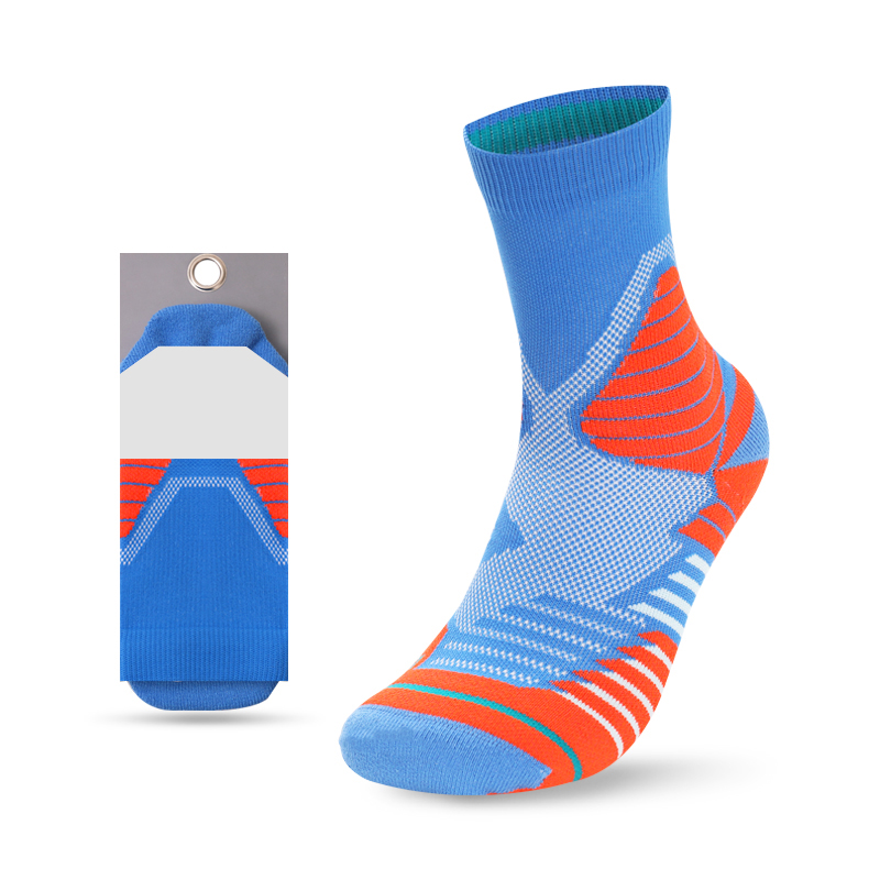 Kaus kaki terry basket jacquard cerah