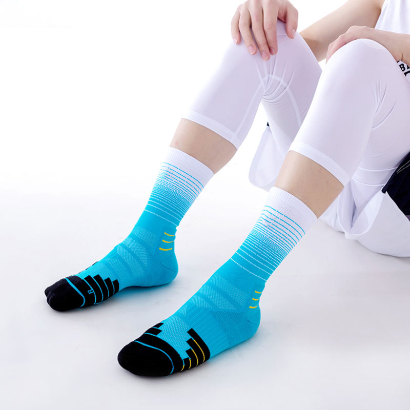 Kaus kaki terry nilon cepat kering untuk basket