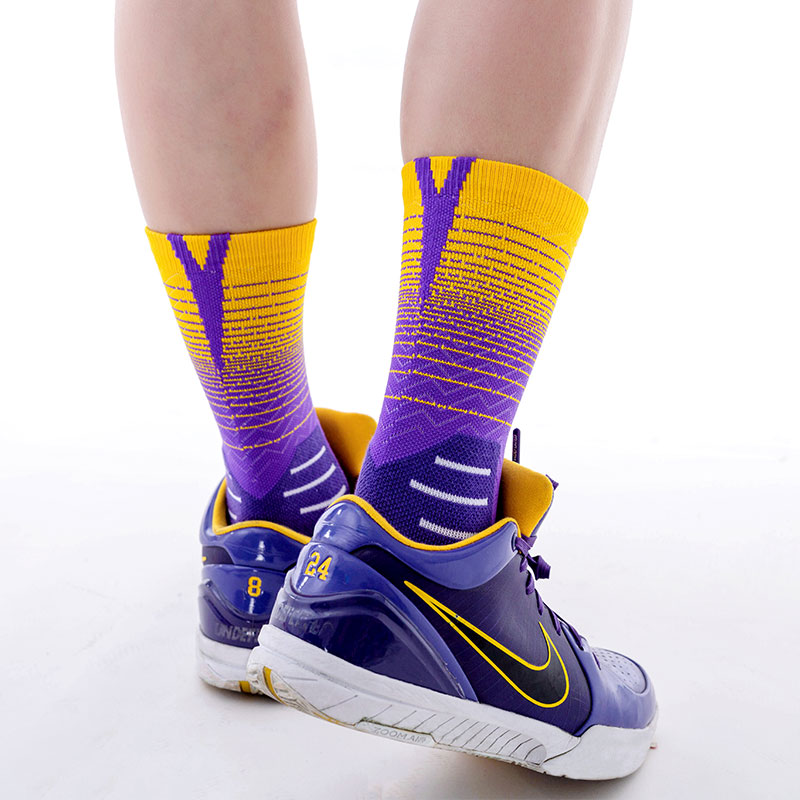 Kaus kaki terry nilon cepat kering untuk basket