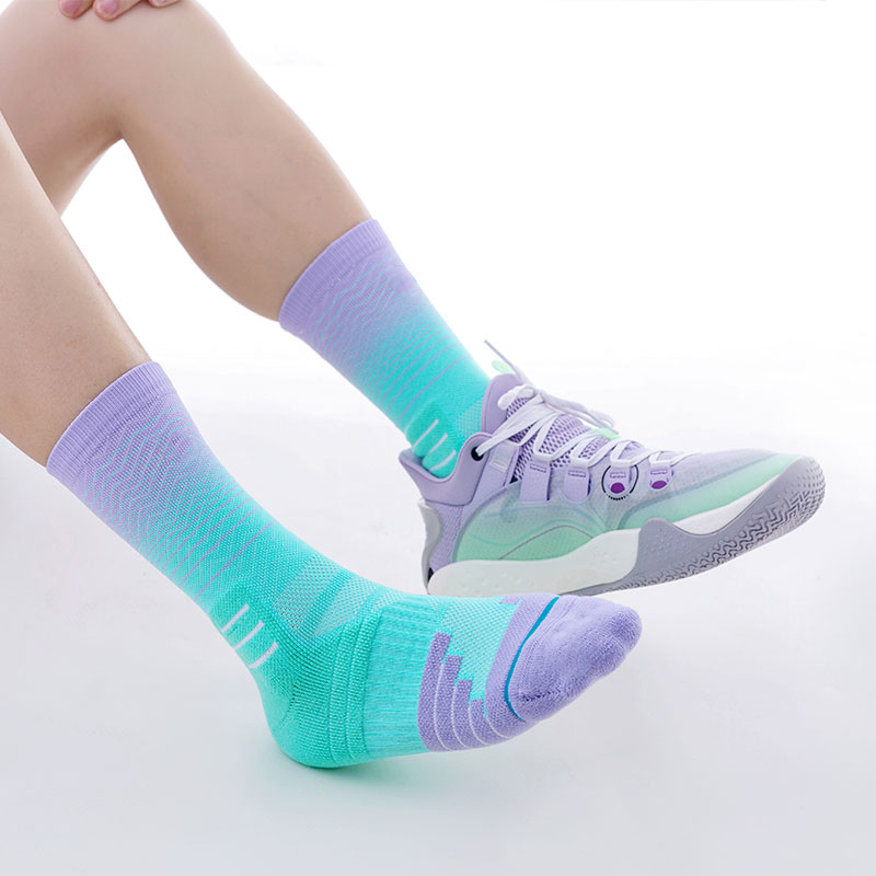 Kaus kaki terry nilon cepat kering untuk basket